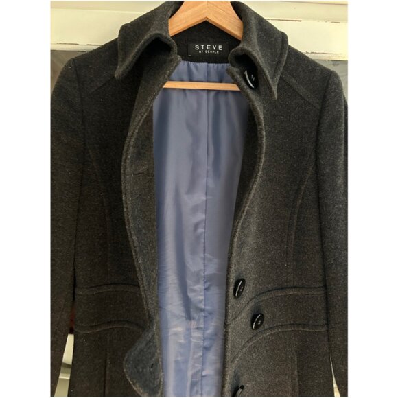 Steve by Searle Wool Coat Sz 2 - Picture 3 of 7